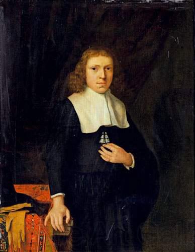 Jacob Levecq Portrait of a gentleman. Norge oil painting art
